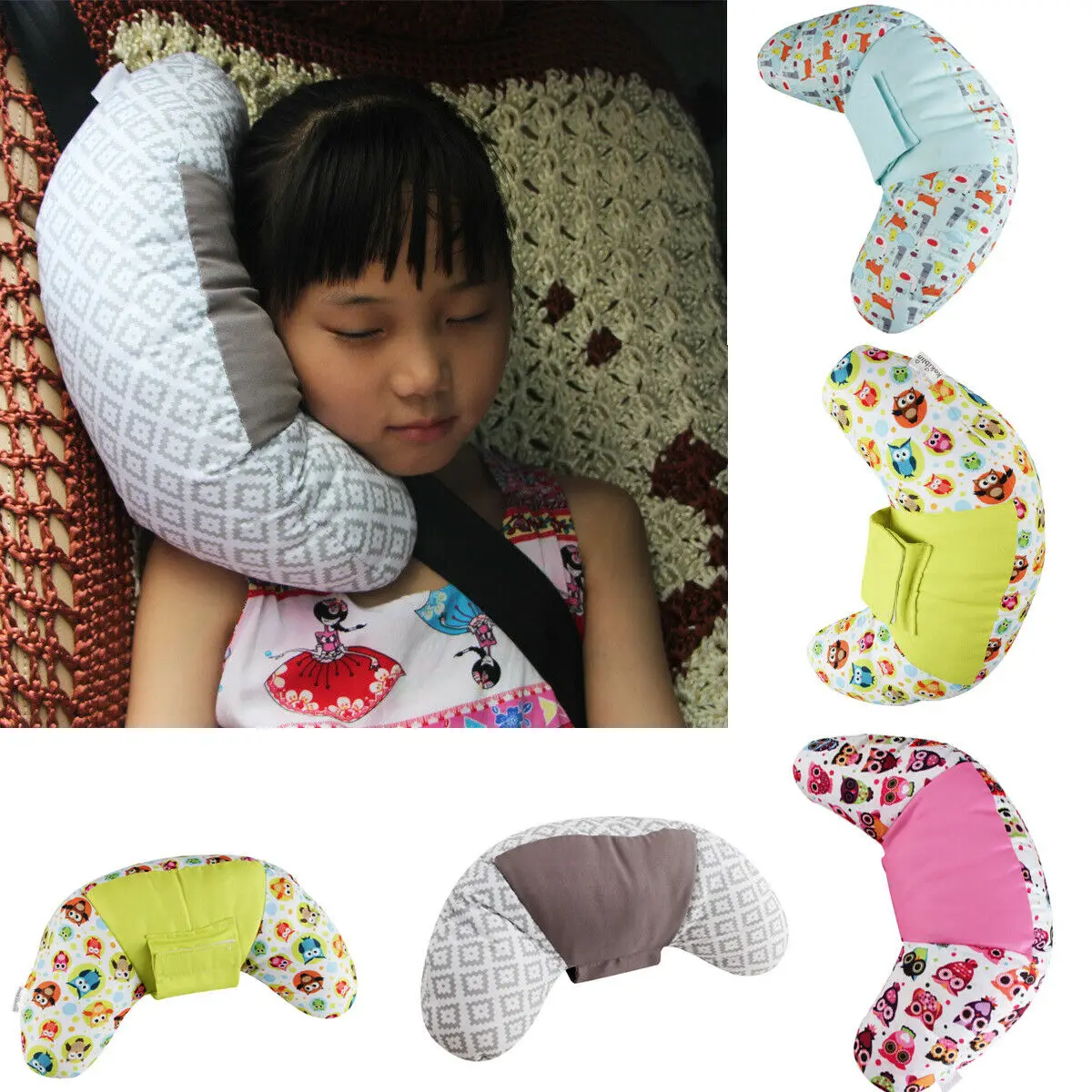 

Baby Children Car Soft Headrest Seatbelt Cushion Neck Pillow Vehicle Seatbelt Strap Harness Head Pad Cover