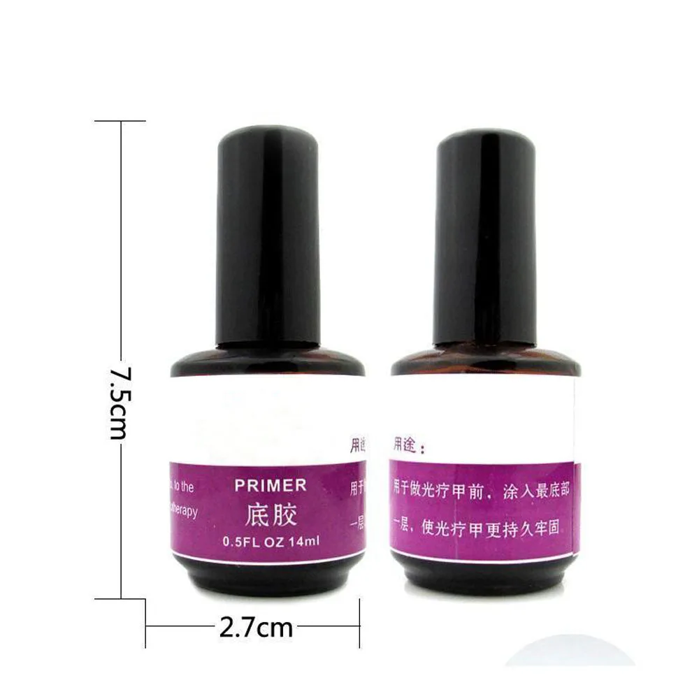 2PCS Professional Nail Gel Nail Art Tips Set Primer Base Gel For