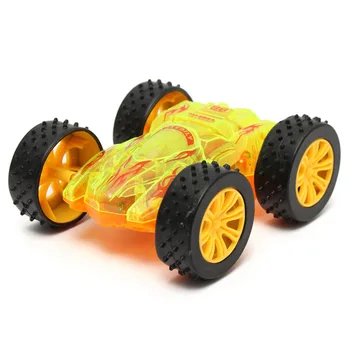 

Funny Flashing LED Light Car 1:35 Electric cool-colored dual-side inertia stunt Cars Children Gift Toy Vehicles Random Color