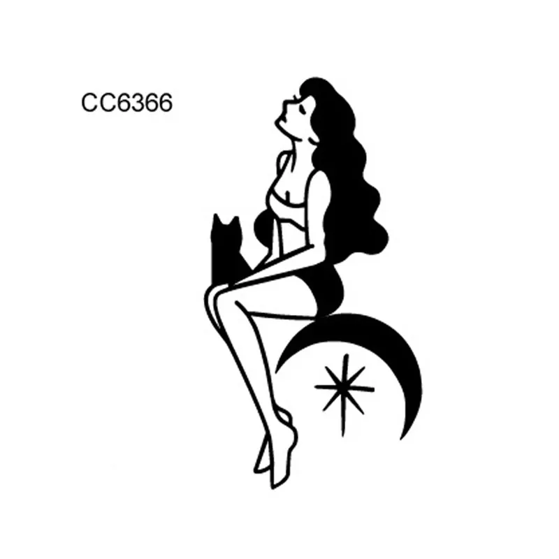 25 Styles Waterproof Temporary Tattoo Sticker old school lily cool girl tatto stickers flash tatoo fake tattoos for lady women - Цвет: cc6366