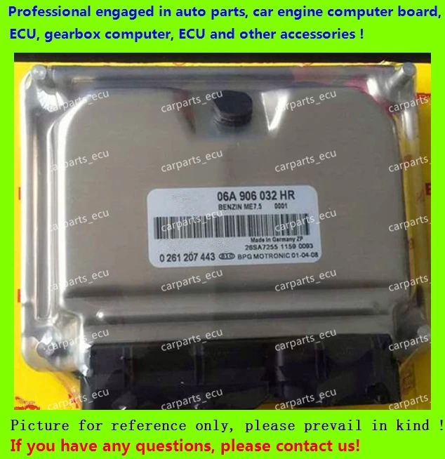 

For car engine computer board/VW Bora ECU/Electronic Control Unit/06A906032HQ 0261207442/06A906032HR 02161207443/06A 906 032 HR