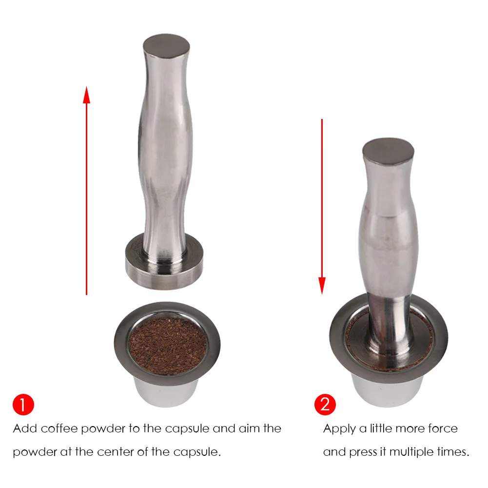 Stainless Steel Caffitaly Refillable Reusable Coffee Capsule Cafe Filter Capsulas De Cafe Recargables Measuring Filter Spoon
