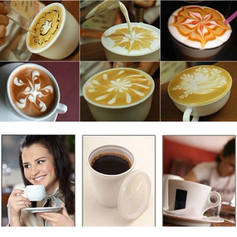 16 шт./компл. кофе рисунок капучино форма необычная Natie печать модель кофе пены Спрей Формы для выпечки сито для сахарной пудры инструменты