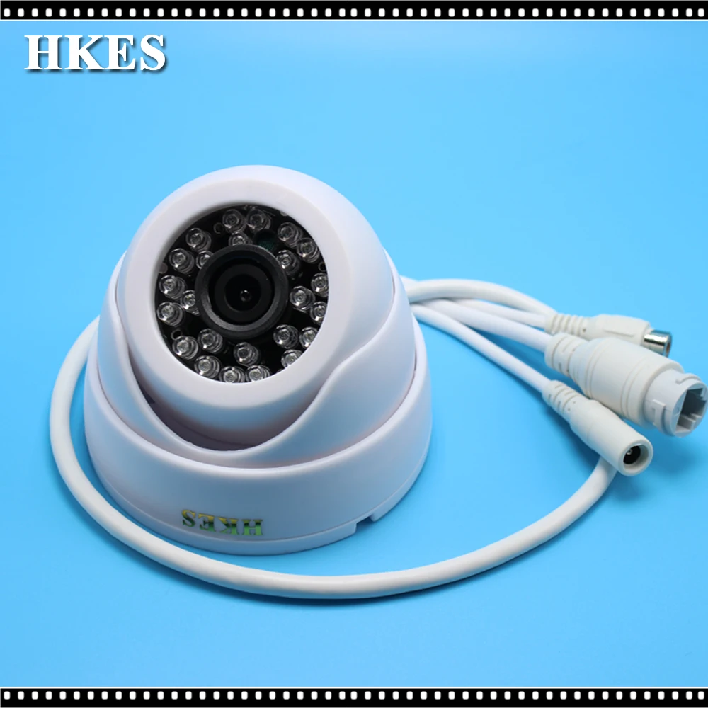 HKES Wholesale 16pcs/lot High Resolution Audio IP Camera Wired 720P Onvif 3.6mm Lens Indoor CCTV