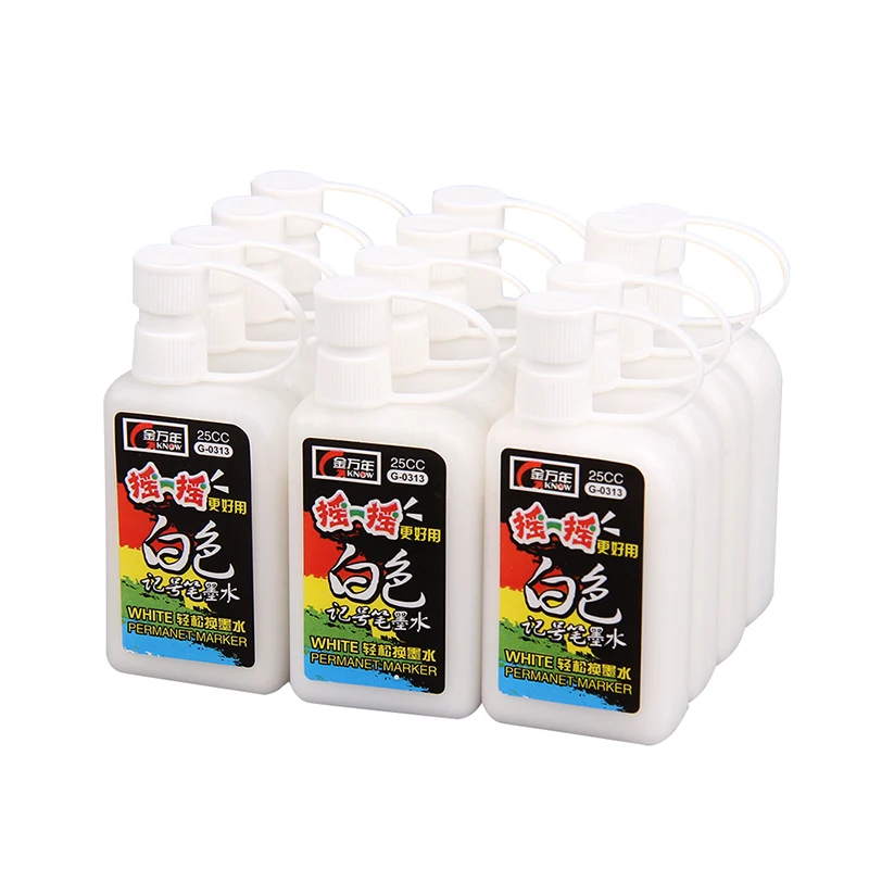 White POP Marker Ink 25ml Fast Dry