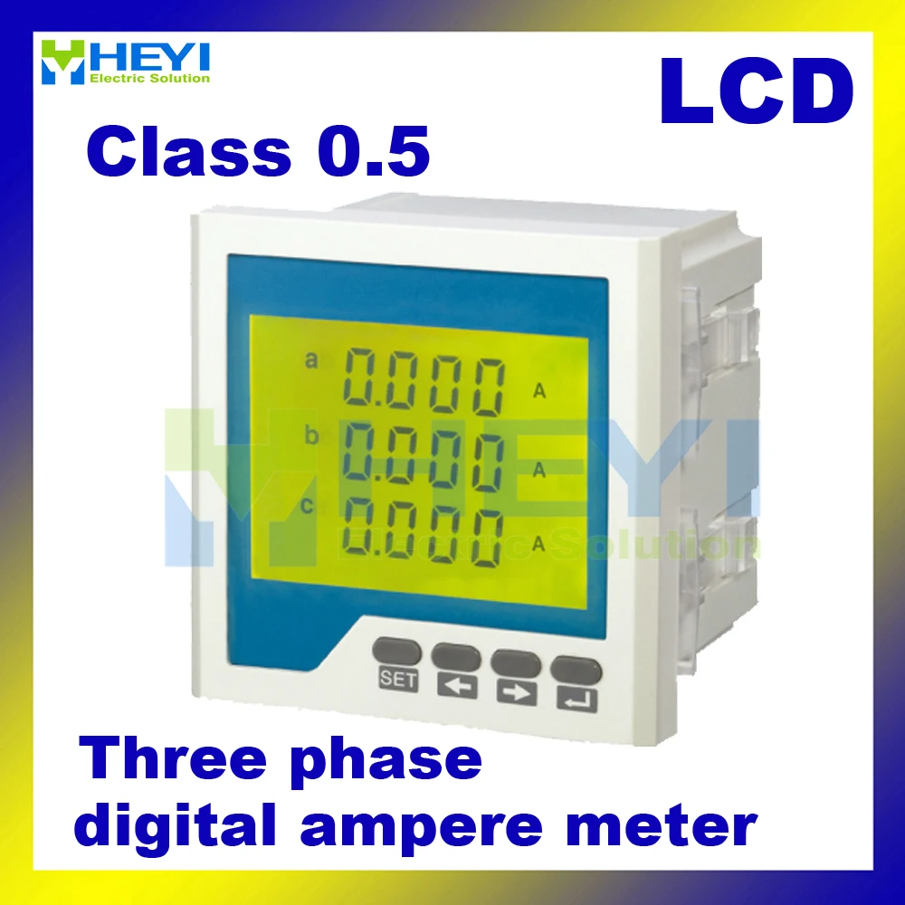 Tres fase amperímetro digital de AC medidor digital de corriente medidor LCD HY-3AA - 1
