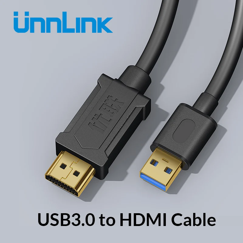 Кабель преобразователь Unnlink USB3.0 в HDMI/VGA адаптер FHD1080P @ 60 Гц внешняя