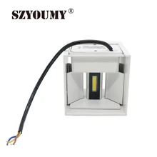 SZYOUMY 7 Вт 12 Вт светодиодные точечные Настенные Бра Настенные светильники IP65 поверхностный монтаж Открытый Куб лампа водонепроницаемый вверх и вниз(белый теплый белый
