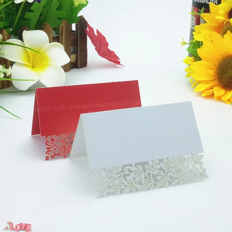 

100pcs Laser Cut Name Card Seats Decor Name Table Place Card Wedding Celebration Birthday Party Table Card Event Supply5ZZ30