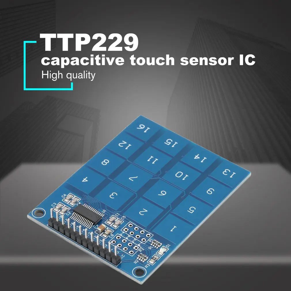 TTP229 2,4 V-5,5 V 16-канальный цифровой емкостный сенсорный выключатель Сенсор модуль клавиатуры IC для платы Arduino электронный инструмент «сделай сам»