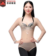 Women Sexy One Piece Leotard Belly Dance Tops Long Sleeves Bellydance Accessories Women Bodysuit Bottoming Shirt Dancewear