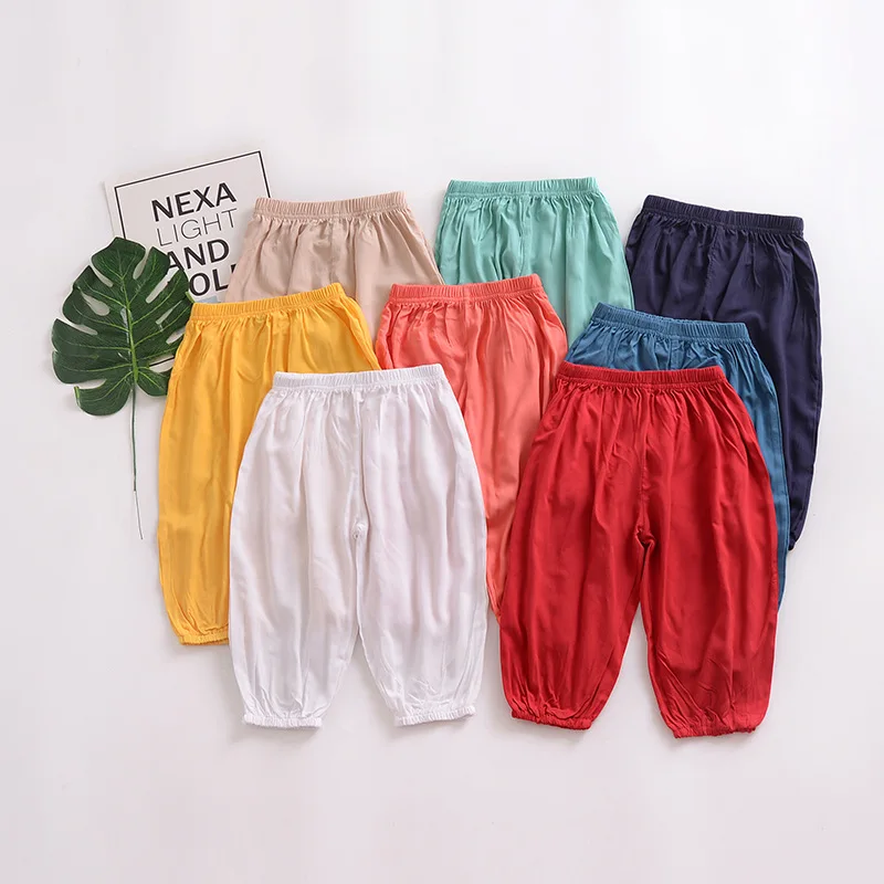 

Children's Anti-mosquito Pants Thin Summer Infant Air Conditioning Pant Boys Girls Blue Pants Baby Casual Trousers 1-5 Years