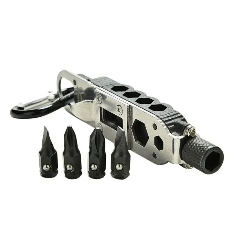 

Newest Adjustable Mini Multi-function Screwdriver Outdoor Portable Tool Set With LED Night Light Use For Outdoor Camping 4