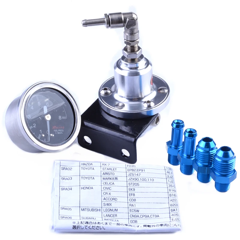 Universal Adjustable style Fuel Pressure Regulator With original gauge and instructions JDM Auto