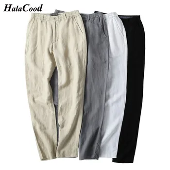 

Hot Sell Summer New Men's Quality Fashion Chinese Style Thin Cotton Linen Pants Male Large Size Casual Pants Loose Trousers Fat