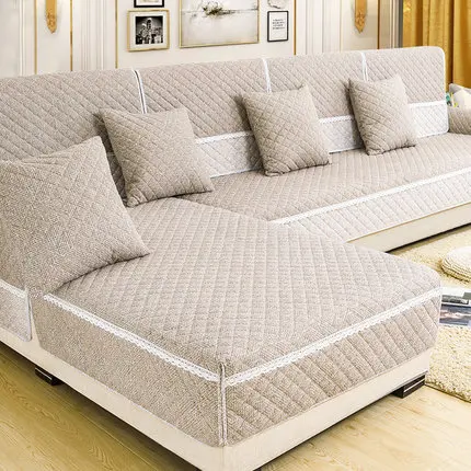 Нескользящая плюшевая диванная подушка, осенняя и зимняя сезонная универсальная полная диванная подушка - Цвет: K