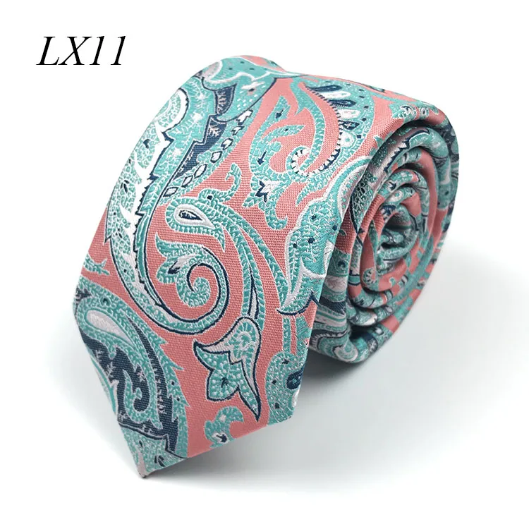 Новая мода полиэстер Пейсли тканые галстуки для мужчин 7,0 см красочные узкие галстуки для мужчин - Цвет: 1