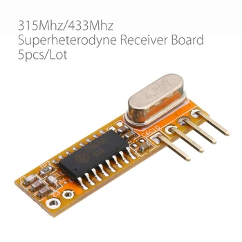 

5pcs/lot RXB12 315Mhz/433Mhz Superheterodyne Receiver Board Wireless Receiver Module High Sensitivity