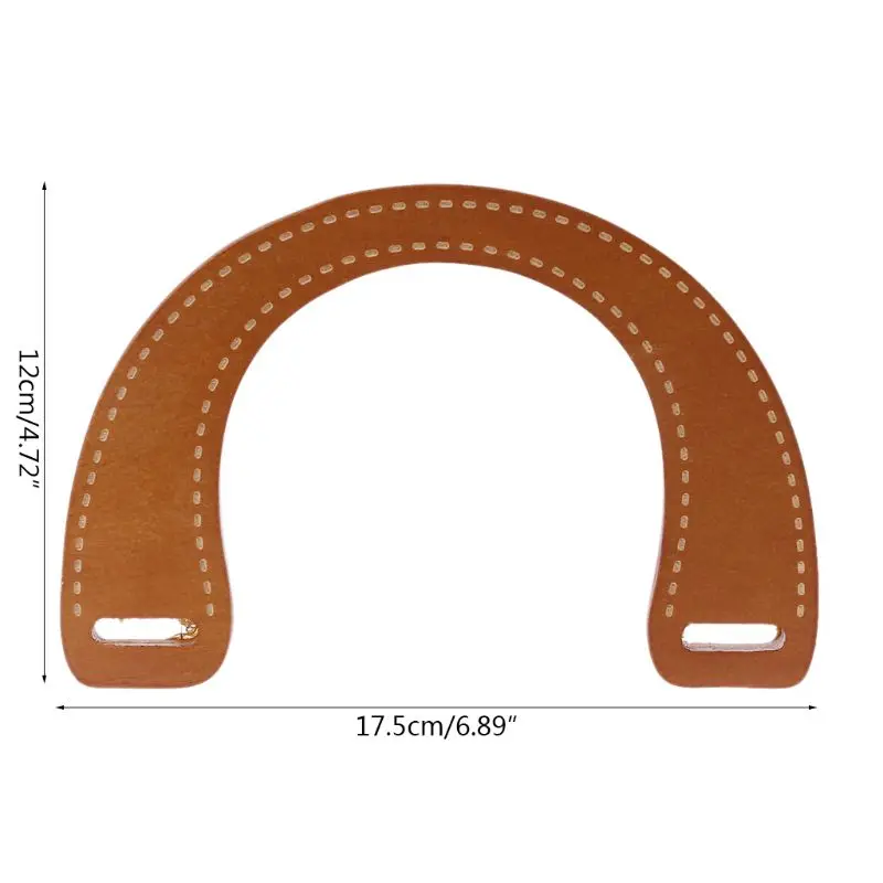 1 шт. деревянная ротанговая сумка Замена ручки для DIY изготовления Кошелек Сумка Tote круглая Прямоугольная форма