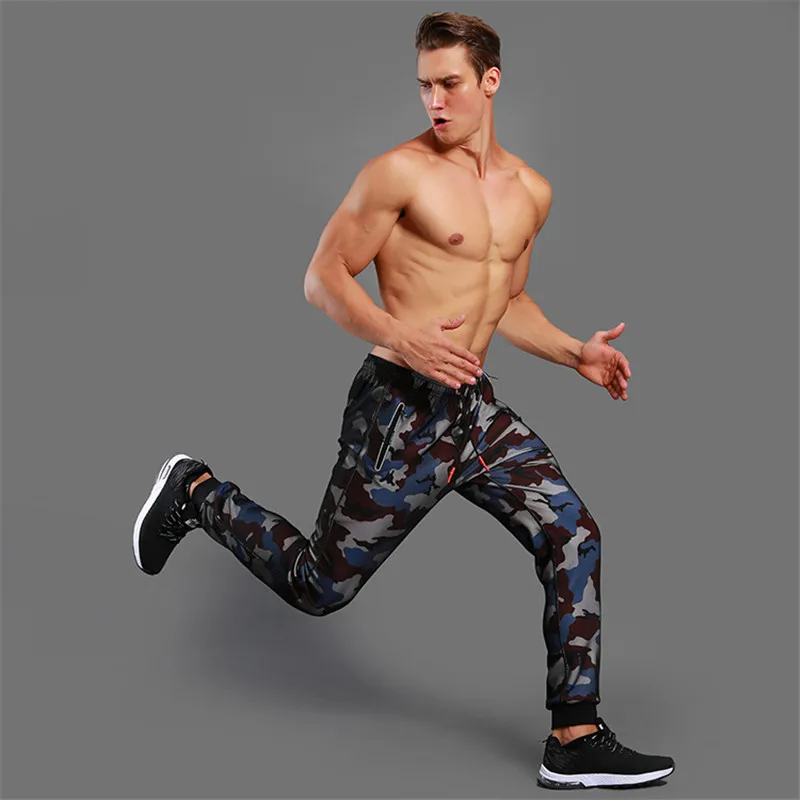 Спортивные штаны камуфляжные мужские джоггеры Спортивная одежда для фитнеса тренировки мужские брюки для бега с карманами на молнии спортивные штаны
