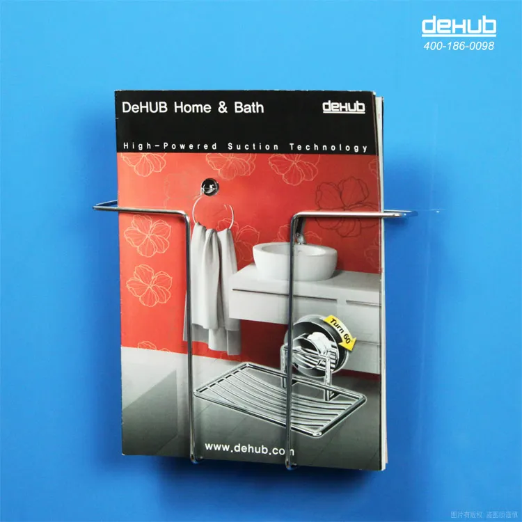 Dehub الالتصاق جدار جبل الجرف مجلة حامل أرفف صحيفة الفضاء تخزين حامل المجلات