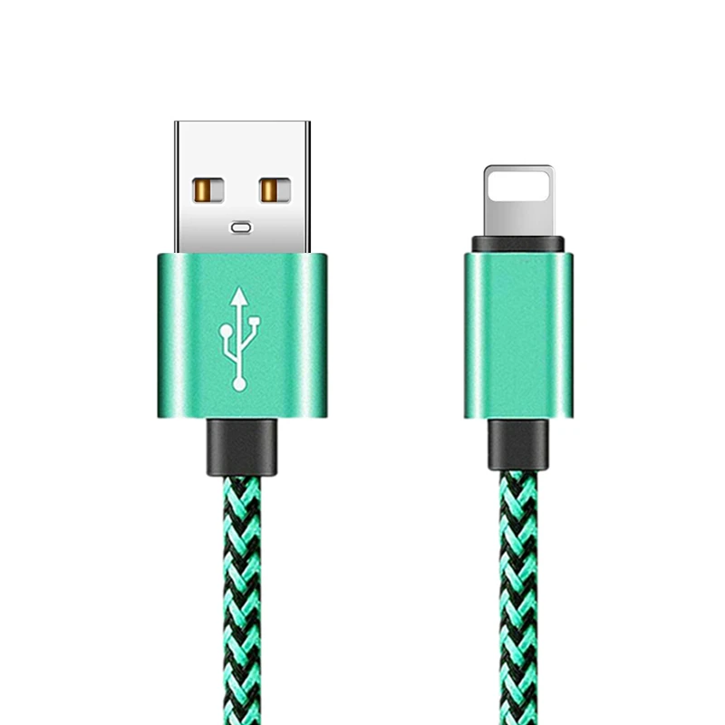 

Fast Charging USB Cable for iPhone 6 6S 7 8 Plus X XS MAX XR 2M Nylon Braided USB Data Sync Charger Cables for iPhone 5 5S 5C SE