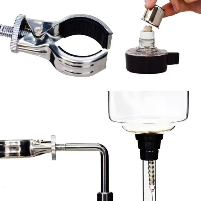 Convenient Coffee Accessories Syphon coffee maker set, include 2pcs Glass siphon pot, 1pcs alcohol burner, 1pcs stand JY