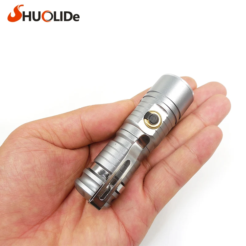

USB Rechargeable 300 Lumens 16340 Flashlight CREE XPE R5 Mini LED Flashlight Torch Lighting 3 Modes Power