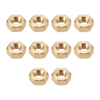 

Uxcell 10Pcs Nuts M8 Metric Brass Hexagon Hex Nut Gold Tone Fasteners Hardware For Mechanically Joining Materials Together Nut