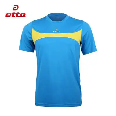 Etto 11 цветов короткий рукав спорт для отдыха Джерси футбол баскетбол волейбол тренировочная рубашка быстросохнущая Футбольная форма HUC042 - Цвет: sky blue
