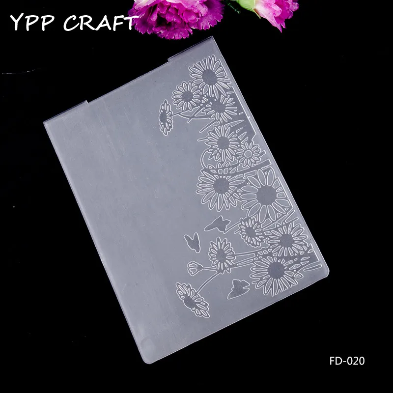YPP CRAFT Sunflower Plastic Embossing Folders for DIY Scrapbooking Paper Craft Card Making Decoration Supplies