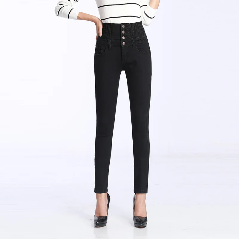 

Large Size Women's Jeans High Waist women Jeans Elastic High Waist Skinny Stretch Jean Big Size 5Xl Pantalones mujer