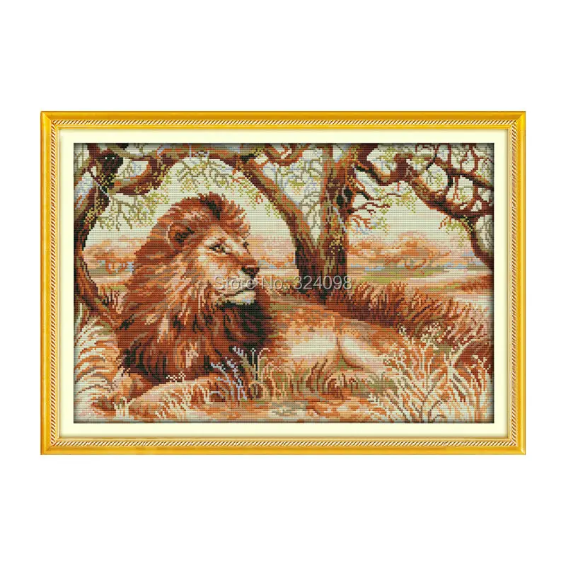 

Wholesale Needlework,Stitch,11CT 14CT Cross Stitch,Sets For Embroidery Kits,The African Lion Counted Cross-Stitching
