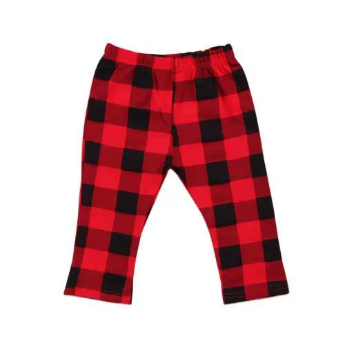 Модный Красный Клетчатый хлопковый длинные штаны с высокой талией для новорожденных девочек и мальчиков детские мягкие брюки тренировочные брюки От 0 до 3 лет