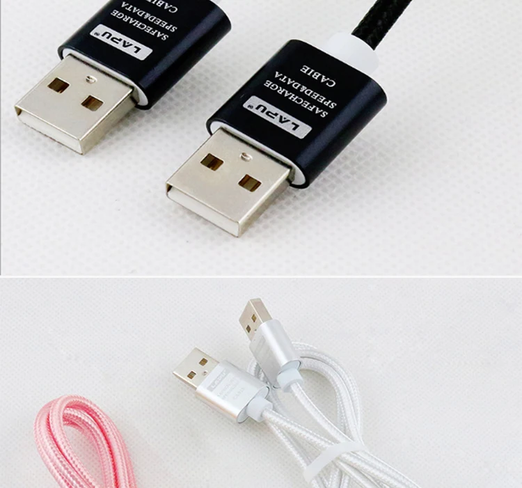 Нейлоновый Плетеный USB-USB кабель папа-папа USB 2,0 Удлинительный кабель для радиатора жесткий диск Компьютерная камера USB 2,0 удлинитель