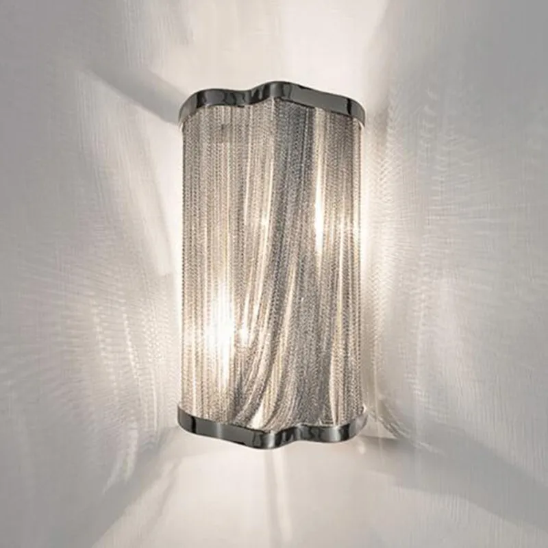 Stream Classic Aluminum Chain Wall Lamp Luxury Chain Lamp Bedroom Light
