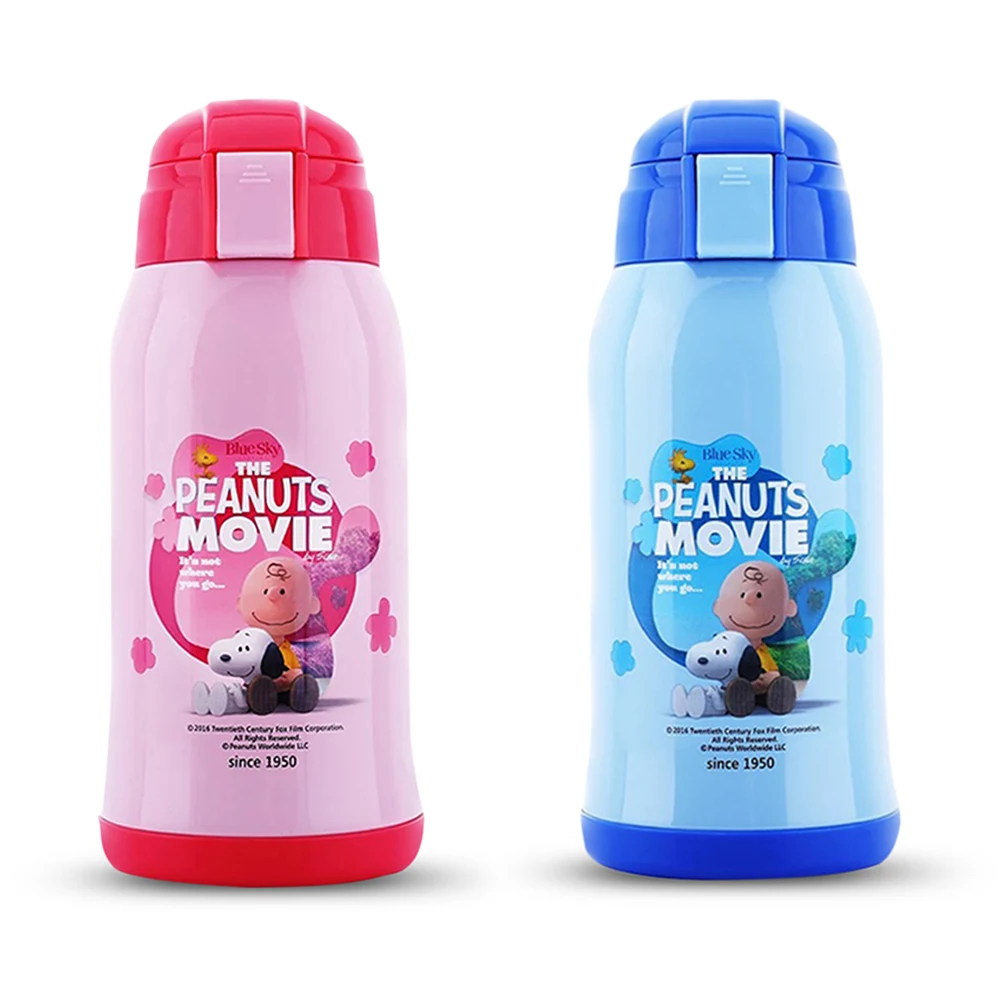 SNOOPY JHK 6001 двойная крышка соломы Вакуумная чашка 550 мл большой емкости 3D вышивка