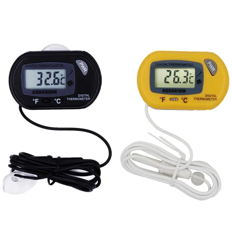 

LCD digital Display Fish Tank Aquarium Thermometer with Suction Cup for Marine Vivarium temperature refrigerator freezer 20%off
