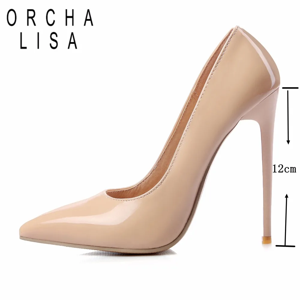 ORCHA LISA 12cm Shallow Thin High Heels Pumps Dress Party Office Lady’s Pumps Pointed Toe Summer Women Shoes Stilettos Mujer
