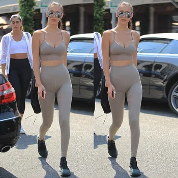 

Women Yoga Fitness Sports Sets Gym Workout Sportswear 2 Pieces Set Tracksuits Bra+Yoga Pants Running Sport Leggings Suits