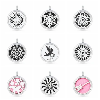 

Silver Hollow Guitar Perfume Aromatherapy Essential Oil Diffuser 30mm Locket Pendant DIY Accessories For Necklace Key chains
