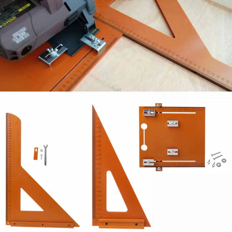 

Electric Circular Saw Cutting Machine Guide Foot Ruler Triangle Protractor Tool Ruler 90 Right Angle Horizontal Bead Woodworking