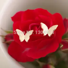 Jisensp 30 шт./лот Модные украшения элегантные милые маленькие серьги-гвоздики бабочки серьги красивый подарок для невесты E024