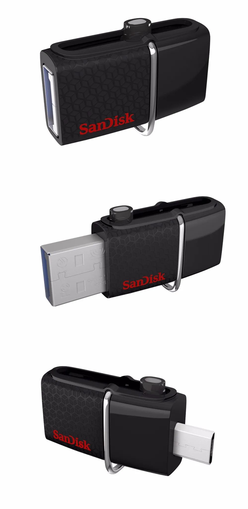 SanDisk Ultra 16 ГБ 32 ГБ 64 ГБ 128 Гб OTG USB флеш-накопитель двойной интерфейс 150 м/с USB 3,0 флеш-накопитель флешки