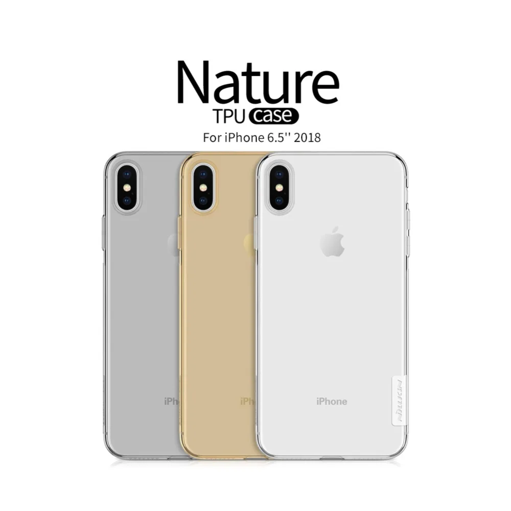 

For iPhone Xs Max Case Cover 6.5 inch Nillkin Nature Transparent Clear Soft silicon Protector cover for iPhone xs plus cover tpu