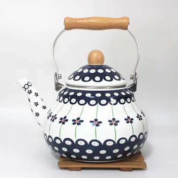 

High Quality Cute 2000ml/2500ml Water Enamel Kettle Thickening KungFu Tea Pot Gas Type Induction Cooker teapot cooking utensils