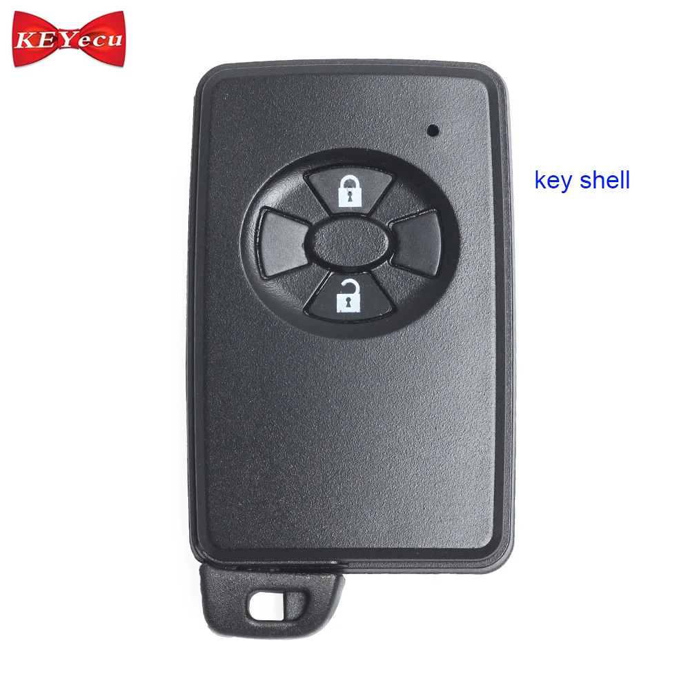 

Keyecu Black Color 2 Button Replacement Remote Key Case Smart Key Shell Cover Box for Toyota