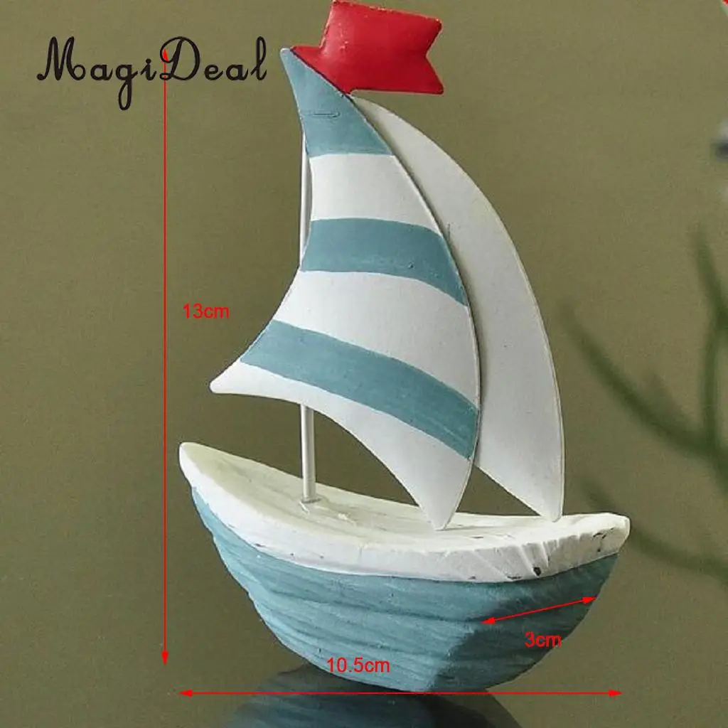 MagiDeal 5'' Nautical Wooden Handcrafted Ship Model Sailing Boat Tabletop Ornament for Kids Children Toy Great Gift 3Kinds