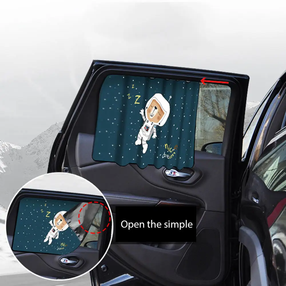23 см* 13 см, занавески на лобовое стекло автомобиля, защита от солнца, занавески с милым мультяшным рисунком для автомобиля, стильные задние боковые оконные занавески, защита оконных штор