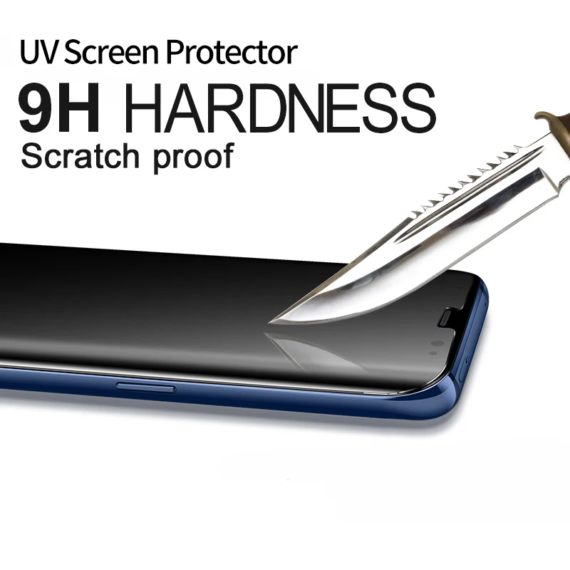 UV Liquid Note 10 полное клеевое закаленное стекло для samsung Galaxy S8 S9 S10 5G Note 8 9 10 Plus Защитная пленка для экрана полное покрытие